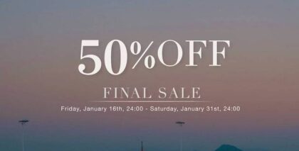 50% OFF SALE  1/16 (24:00)〜1/31 (24:00）